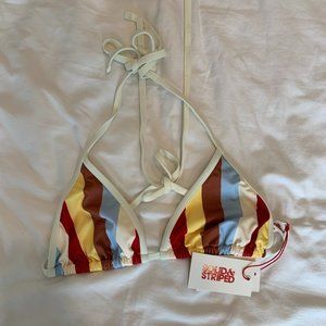 Solid & Striped Bikini Top